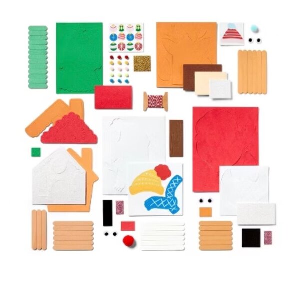 Christmas Craft Stick Character Kit Mondo Llama™ DIY Art Kit Holiday Theme - Picture 2 of 7